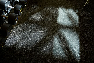 Millersville University Performance Center - REGUPOL aktivpro roll Flooring REGUPOL aktivpro roll flooring is featured throughout the Millersville University's performance center. The "Gray Hound" colored flooring is a durable and seamless option.