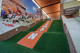 Indoor Turf Hill at Clemson Indoor turf hill located in Clemson athletic facility.