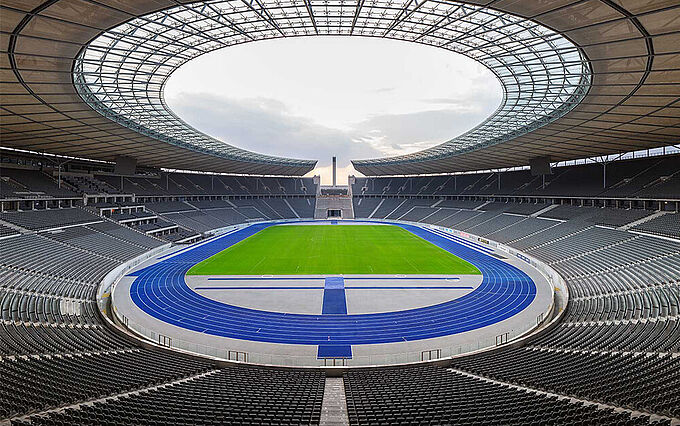 REGUPOL athletic tracks in both Olympic Stadiums in Germany REGUPOL athletic tracks in both Olympic Stadiums in Germany